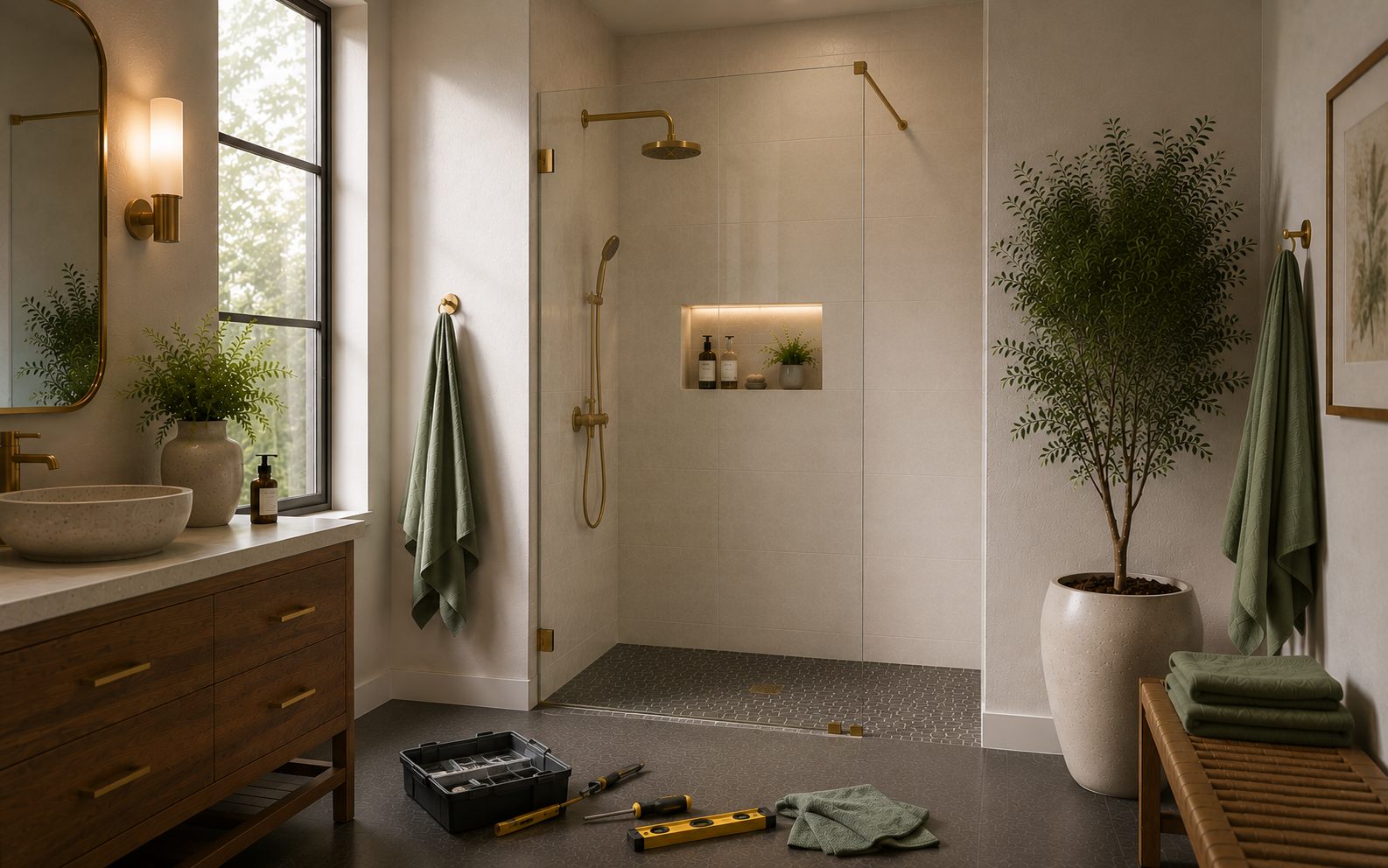 Support representative helping with a bathroom product question