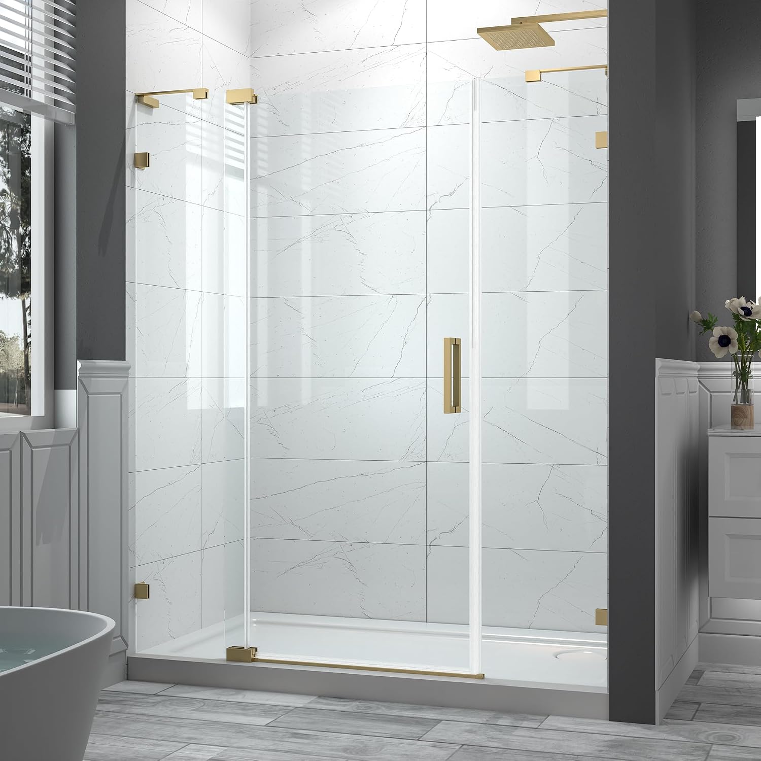 Pivot shower door